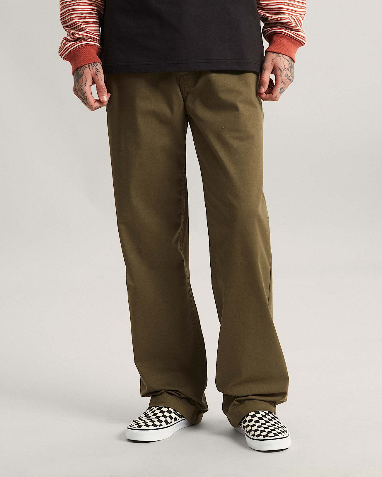Authentic Chino Straight Trousers VANS Green ALT2