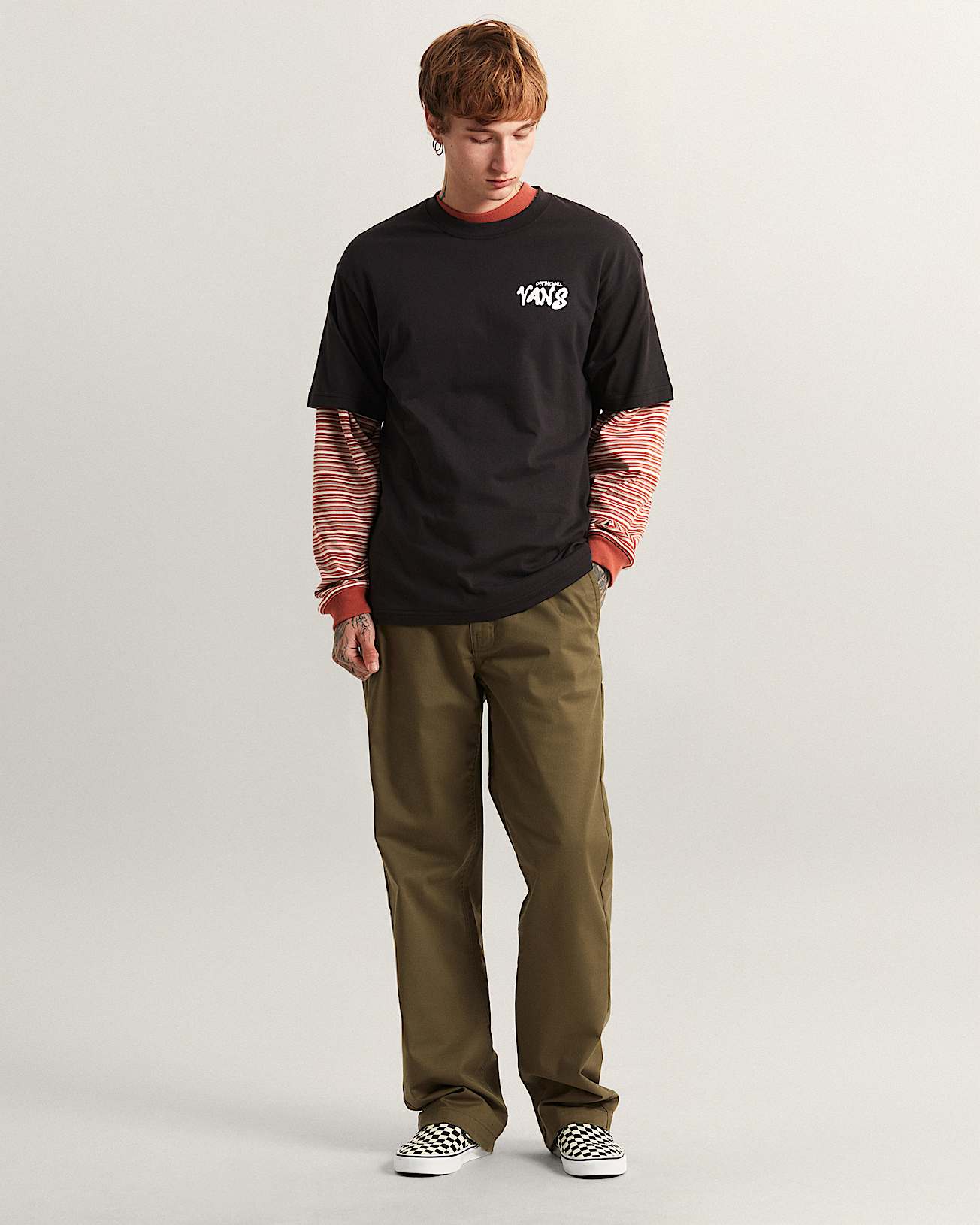 Authentic Chino Straight Trousers VANS Green ALT5