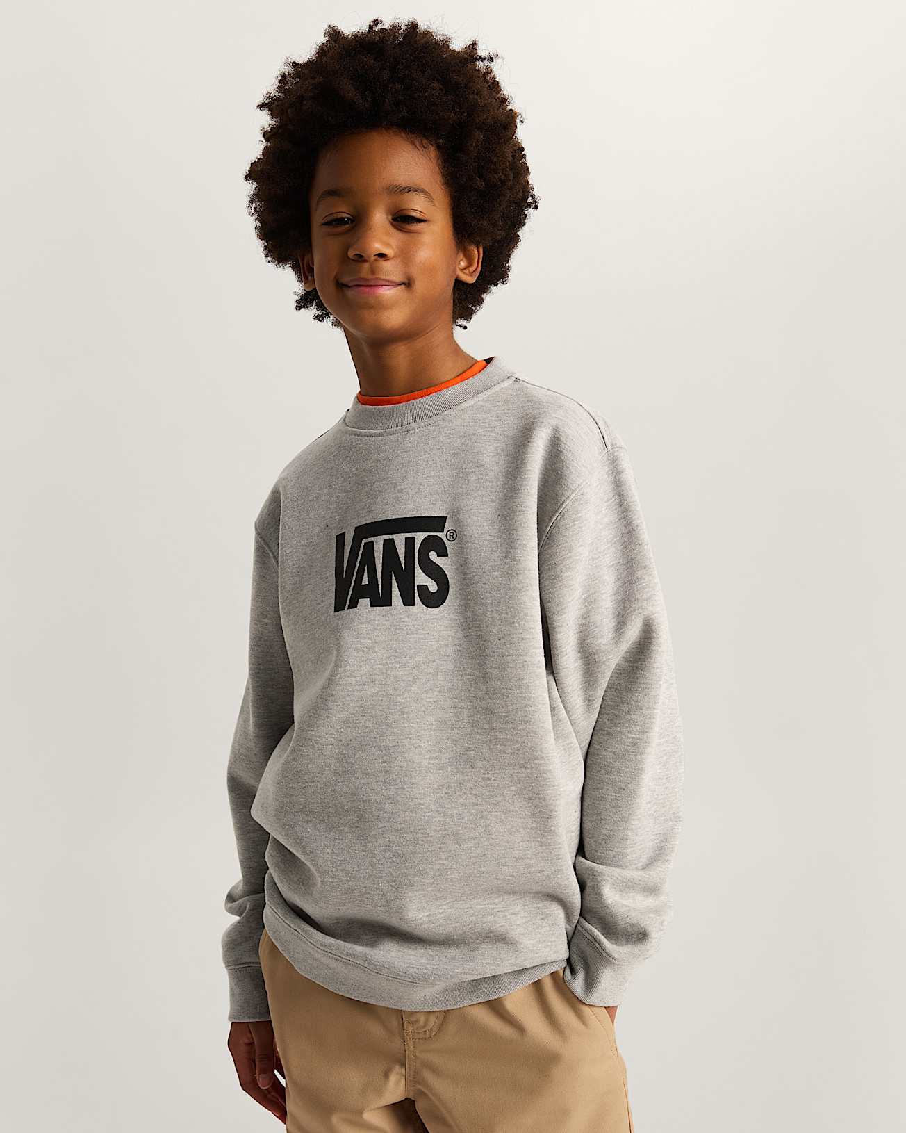 Kinder StretchSweatshirt mit Rundhalsausschnitt und Logo 814 Jahre VANS Grau ALT2