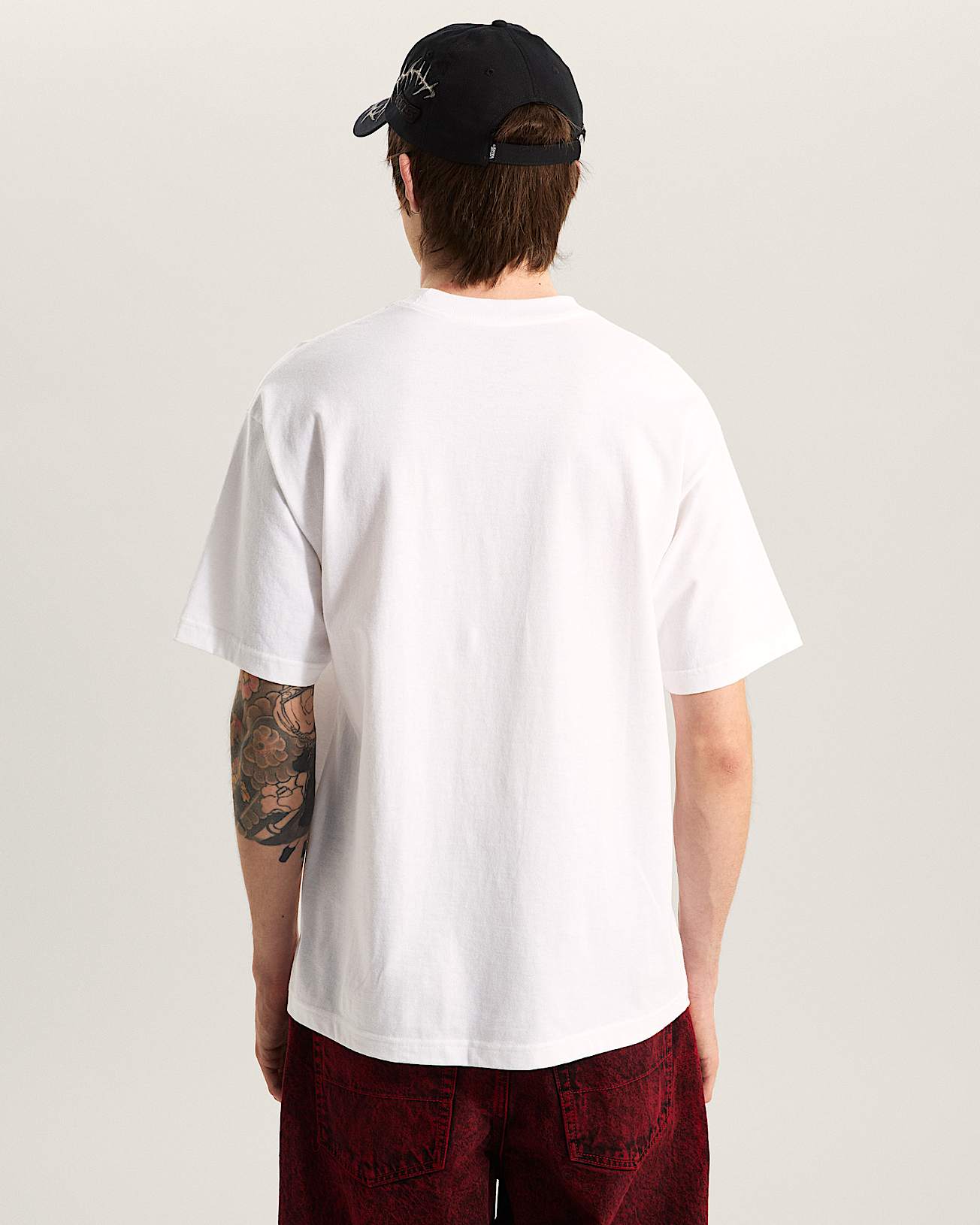 Wavy Script TShirt VANS White ALT3