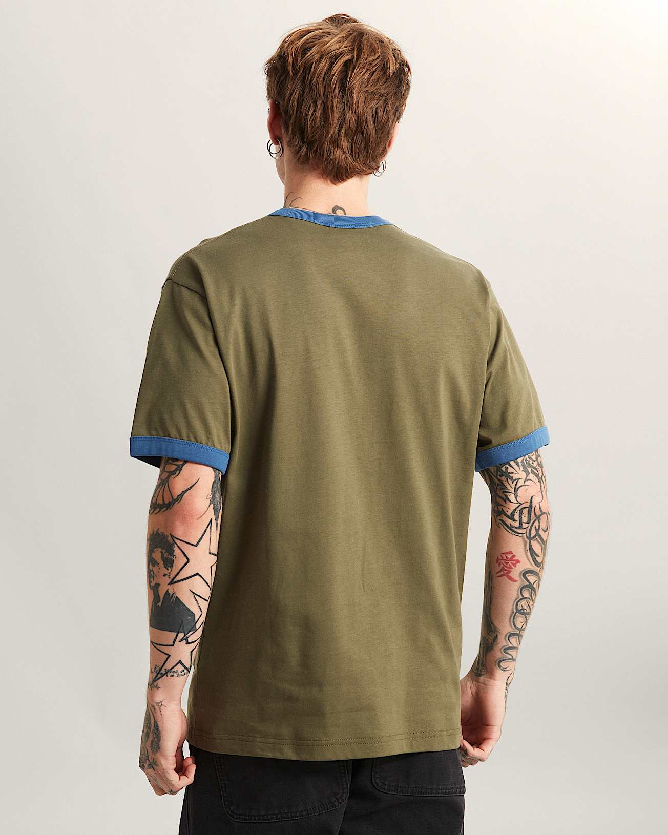 Tshirt CENTER CHEST RINGER VANS Vert ALT3