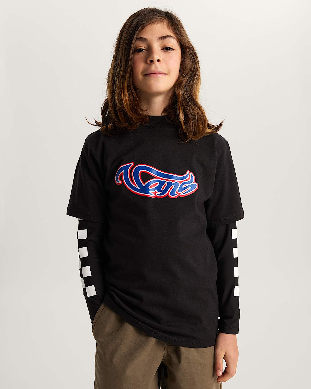 Kinder Wavy Script TShirt 814 Jahre VANS Schwarz ALT2