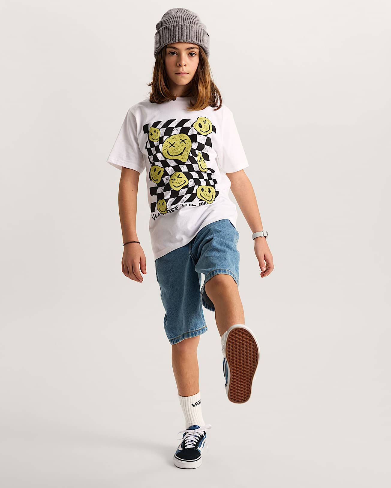 Kinder Twisted Joy TShirt 814 Jahre VANS Wei ALT4