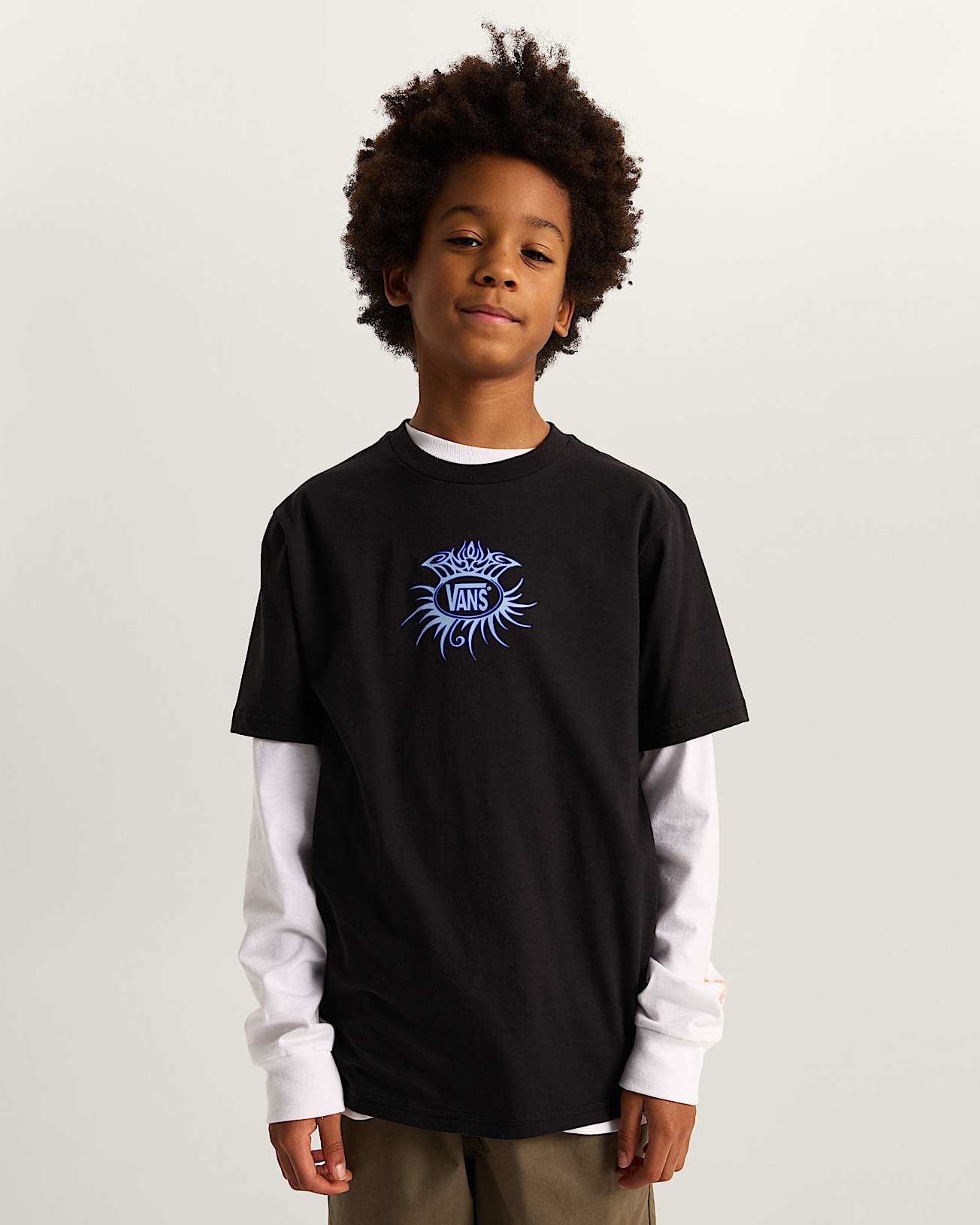 Kinder Torched Logo TShirt 814 Jahre VANS Schwarz ALT2