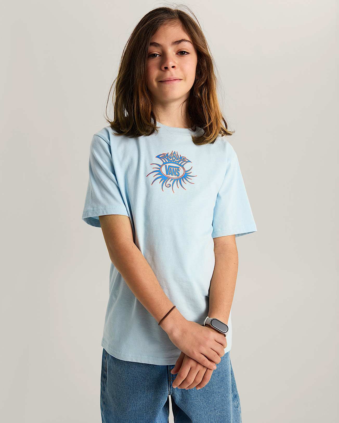 Kinder Torched Logo TShirt 814 Jahre VANS Blau ALT2