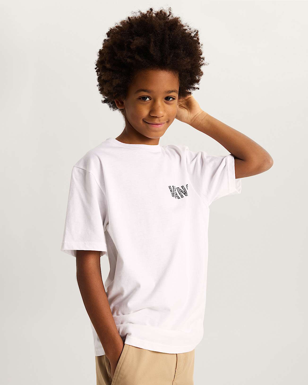 Camiseta de nio Racing Flames 814 aos VANS Blanco ALT2