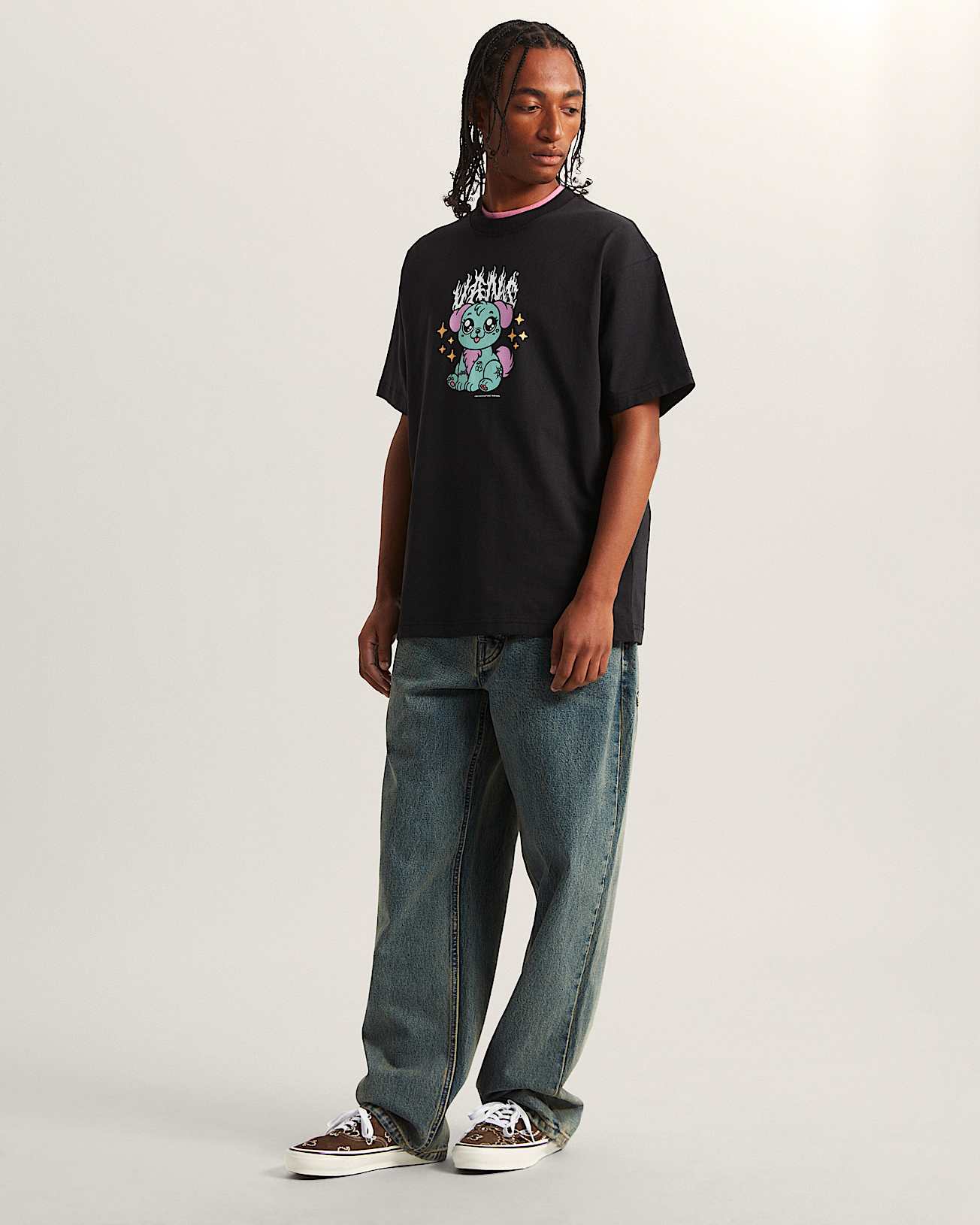 Puppy Loose Tee VANS Zwart ALT4