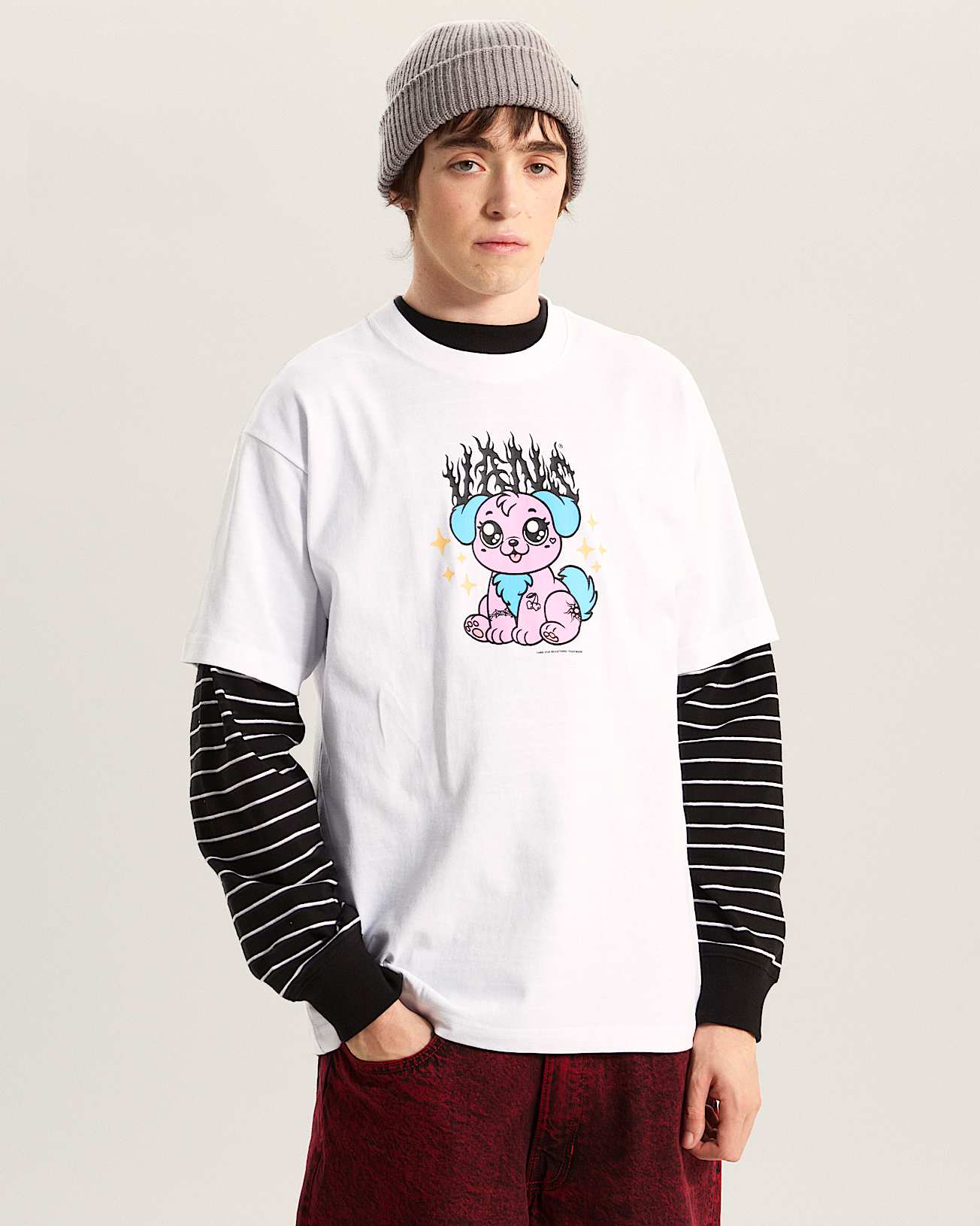 Puppy Loose Tee VANS Wit ALT2