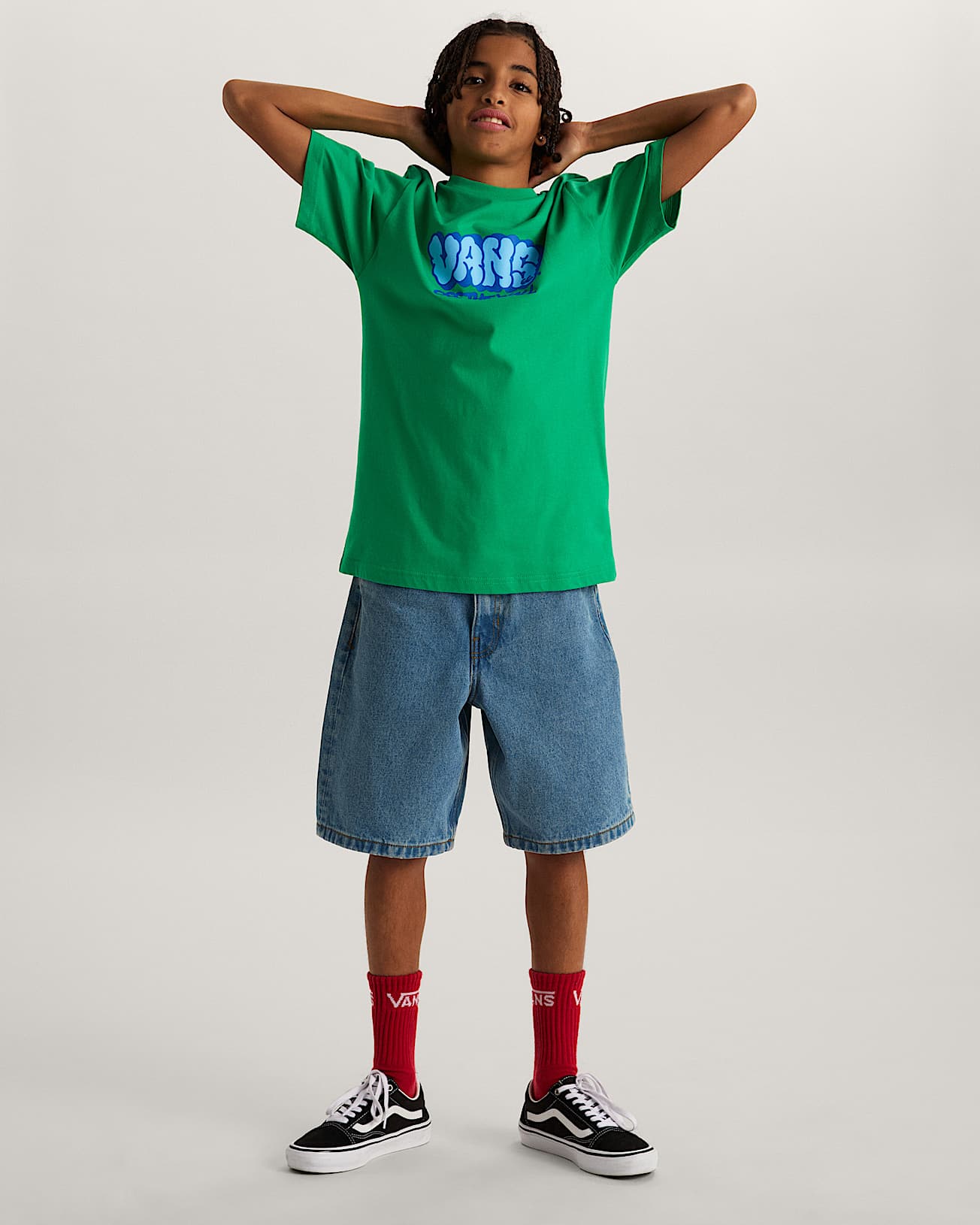 Kids By Vans Graff TShirt 814 Years VANS Green ALT4