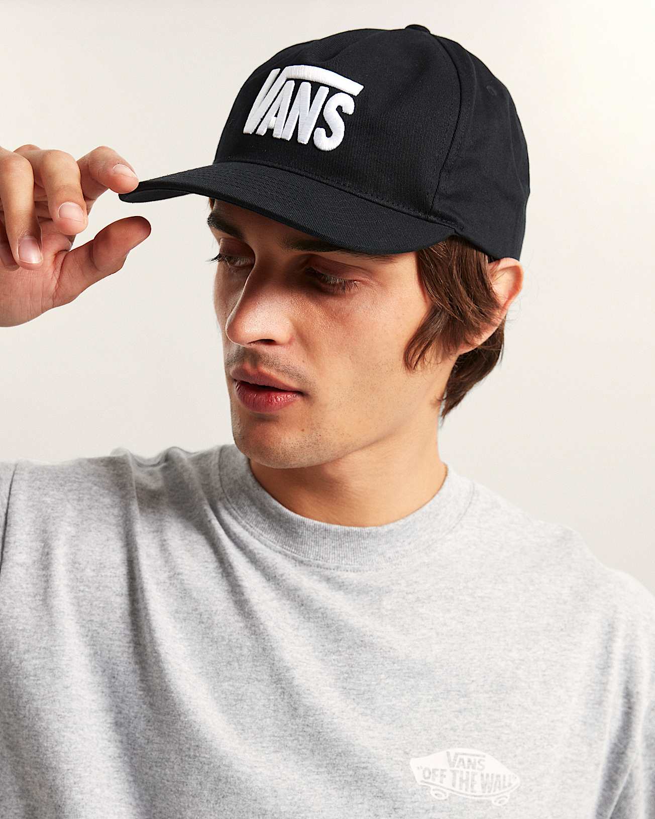 Stretch Logo Snapback Hat VANS Black ALT3