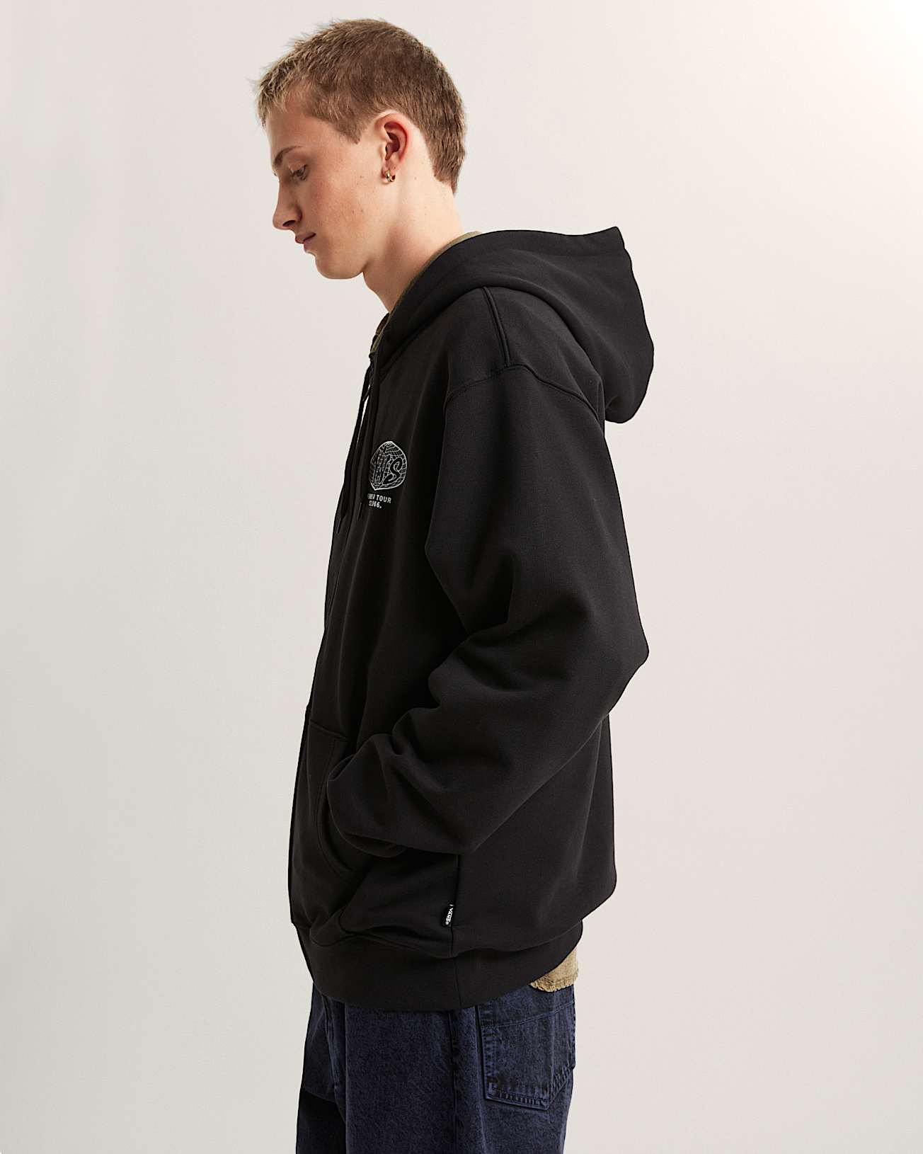 Sweat  capuche zipp World Tour Loose VANS Noir ALT4