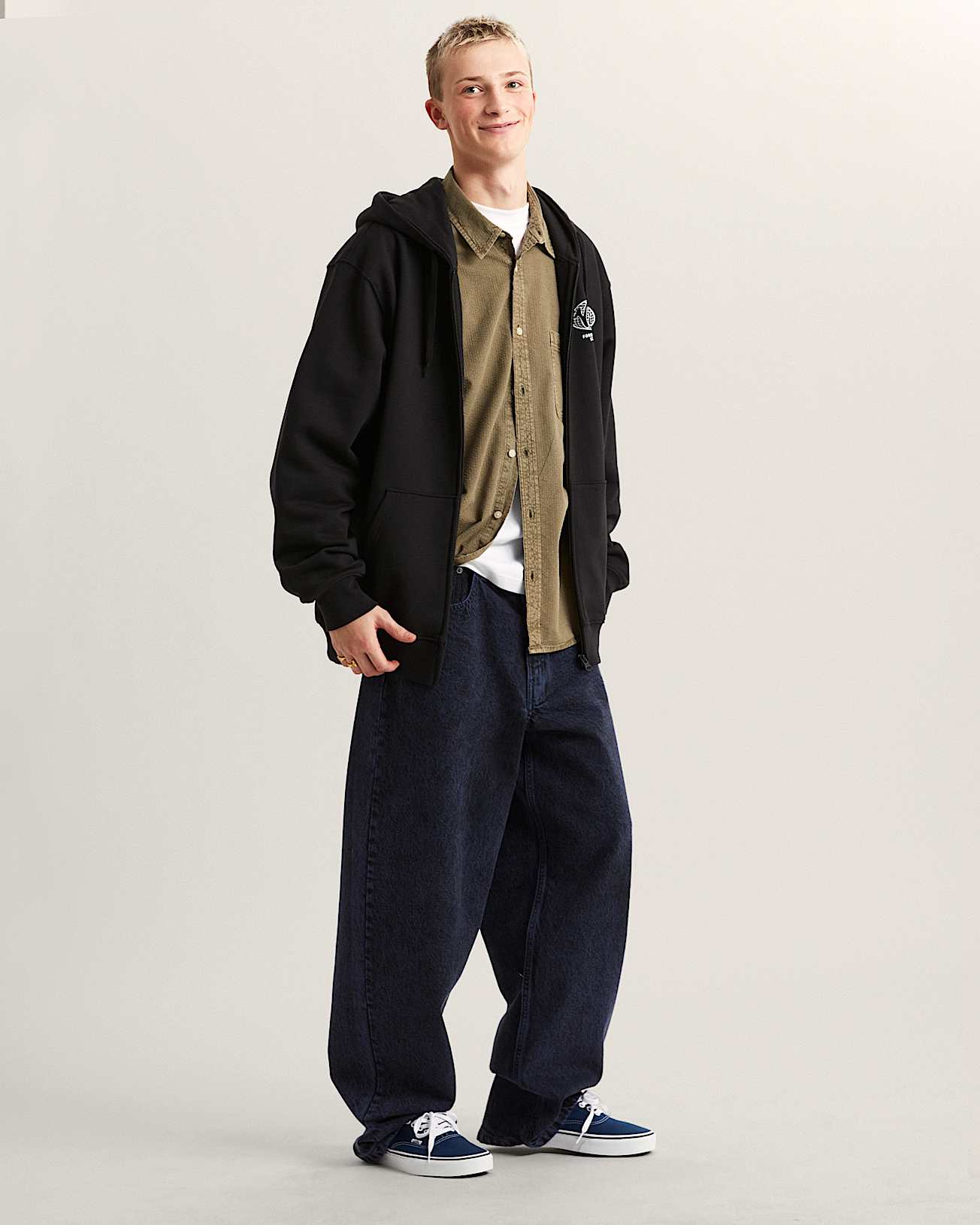 Felpa con cappuccio e zip World Tour Loose VANS Nero ALT5