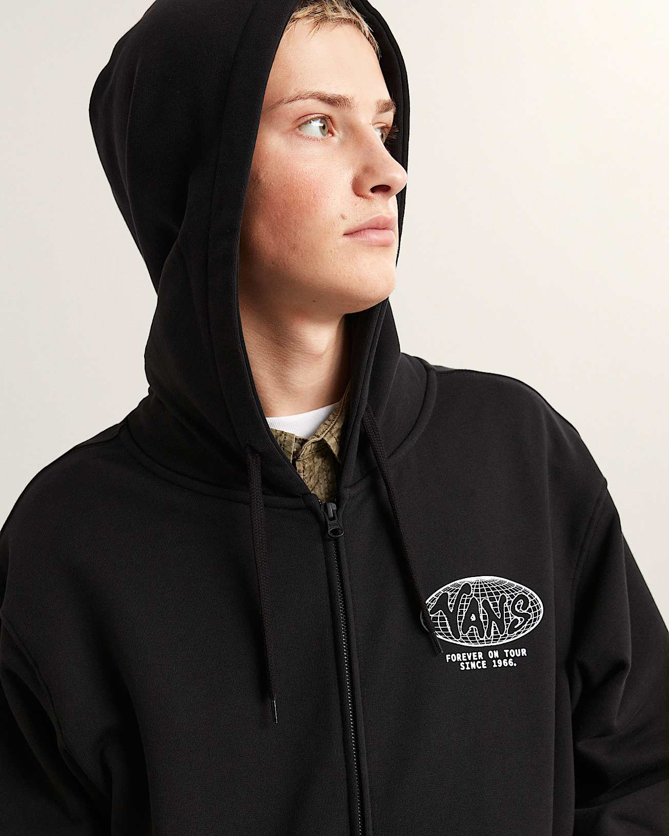 Sweat  capuche zipp World Tour Loose VANS Noir ALT6