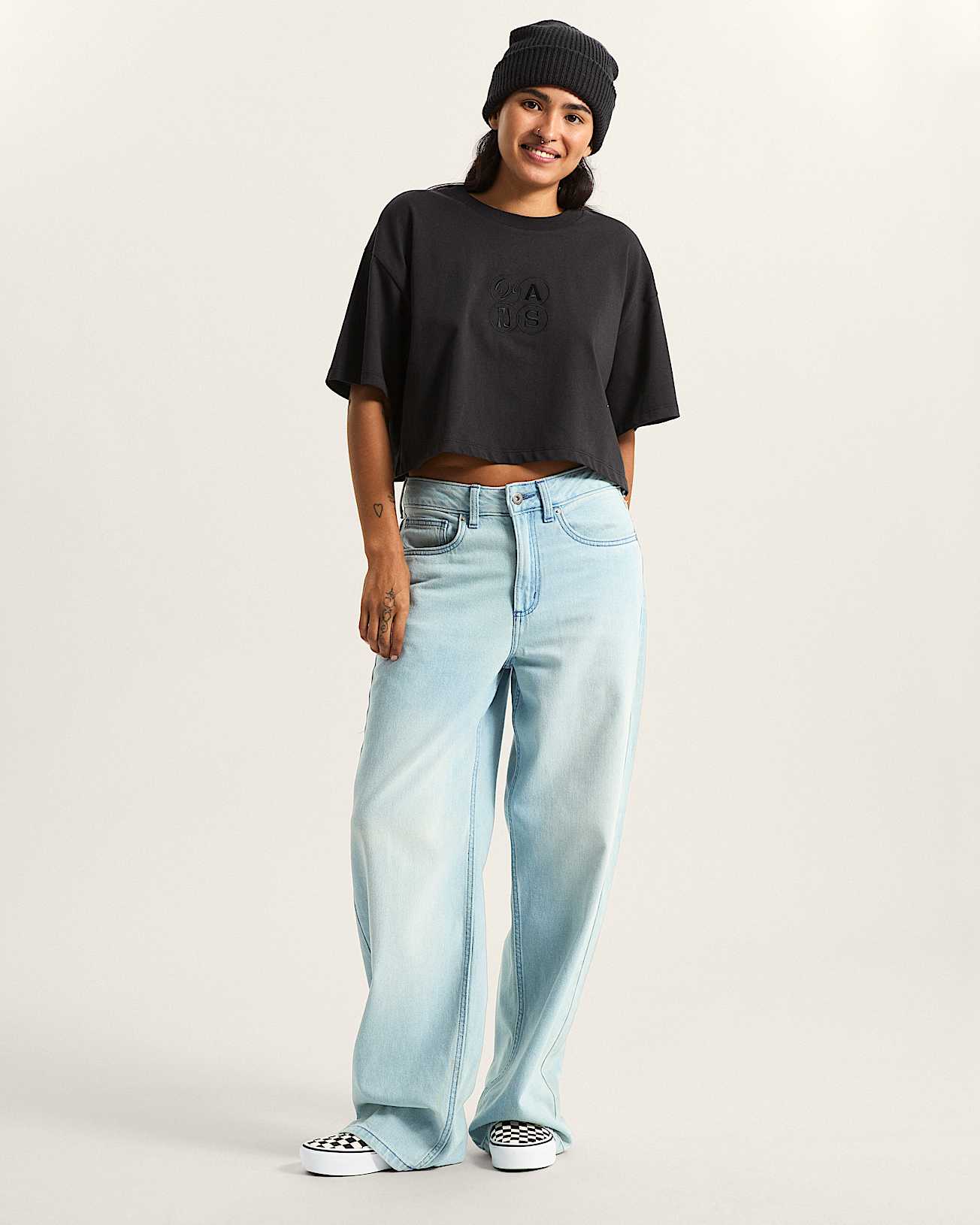 Ellipse Relax Crop TShirt VANS Schwarz ALT4