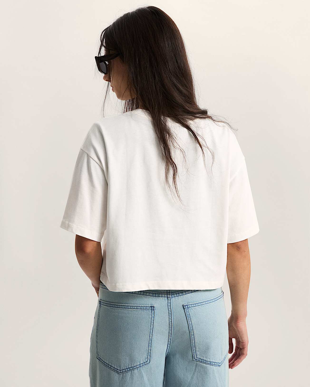 ELLIPSE RELAX CROP SS EGRET VANS Blanco ALT3