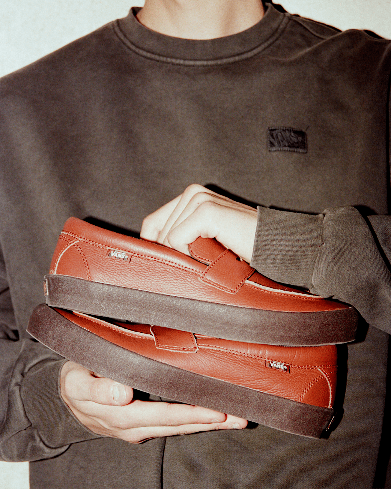 Skate Loafer Schuhe VANS Braun ALT2