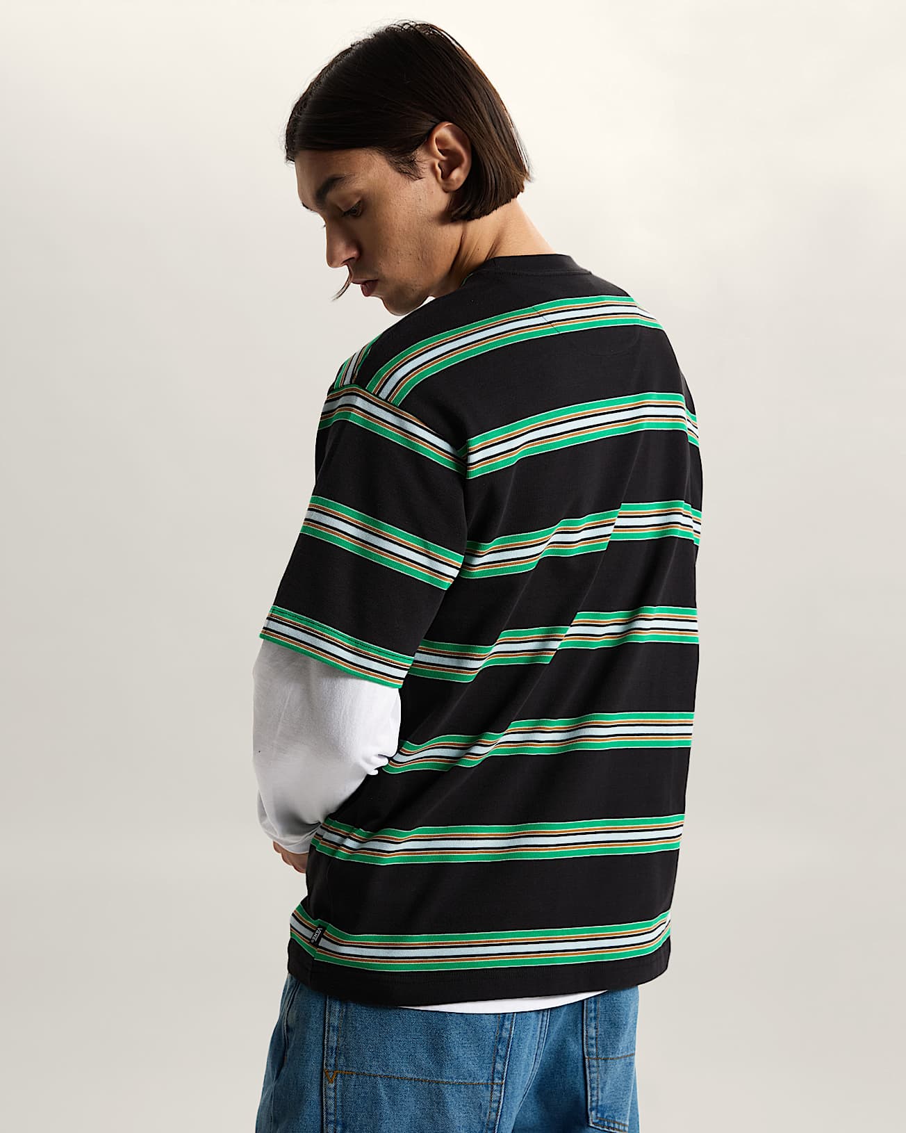 Mesa Stripe TShirt  VANS Schwarz ALT3
