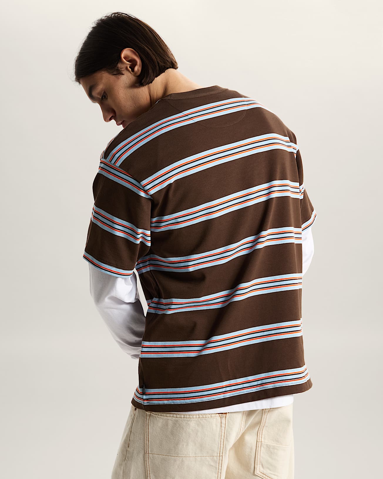 Tshirt Mesa Stripe VANS Marron ALT3