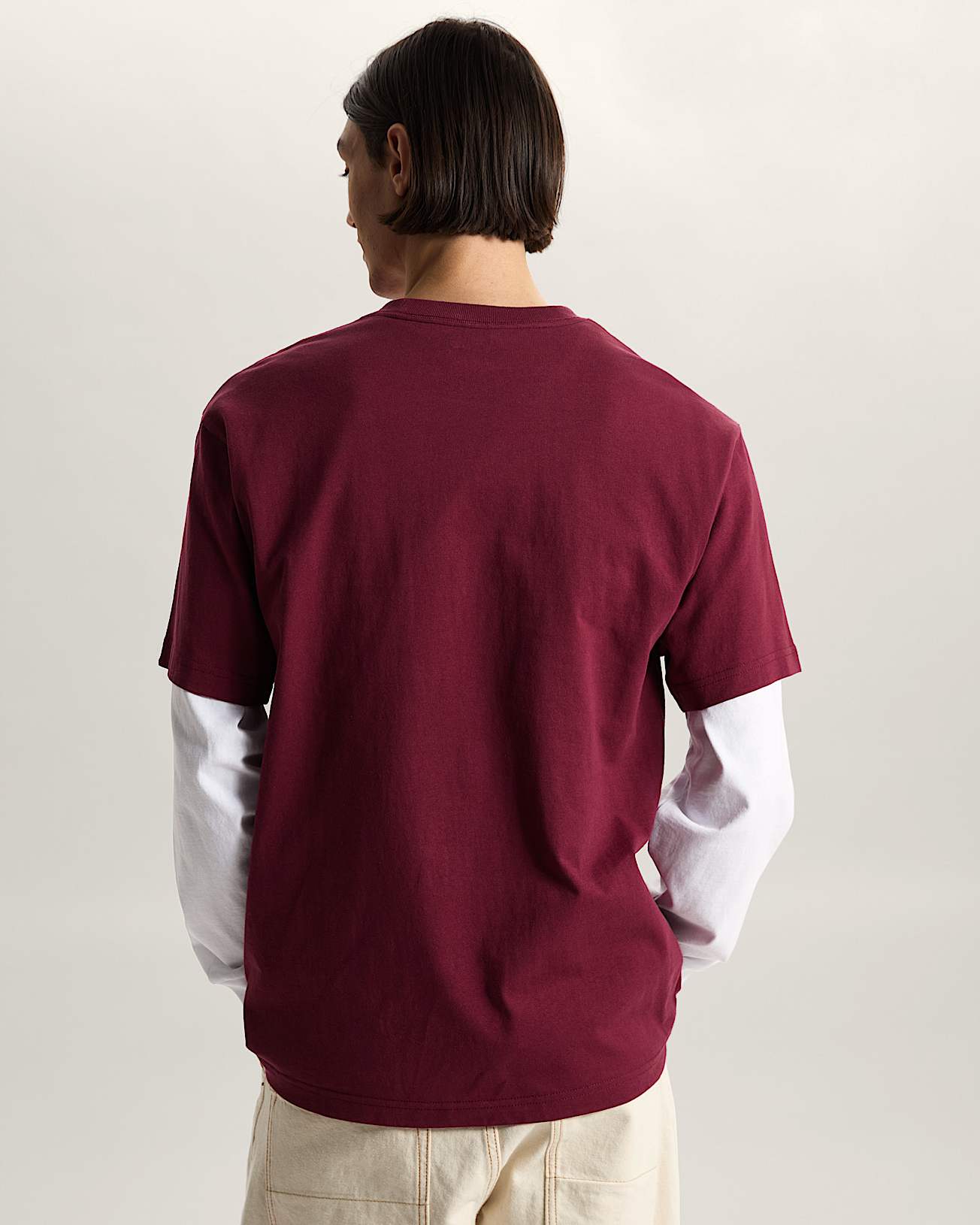 Left Chest II Logo TShirt VANS Burgundy ALT3