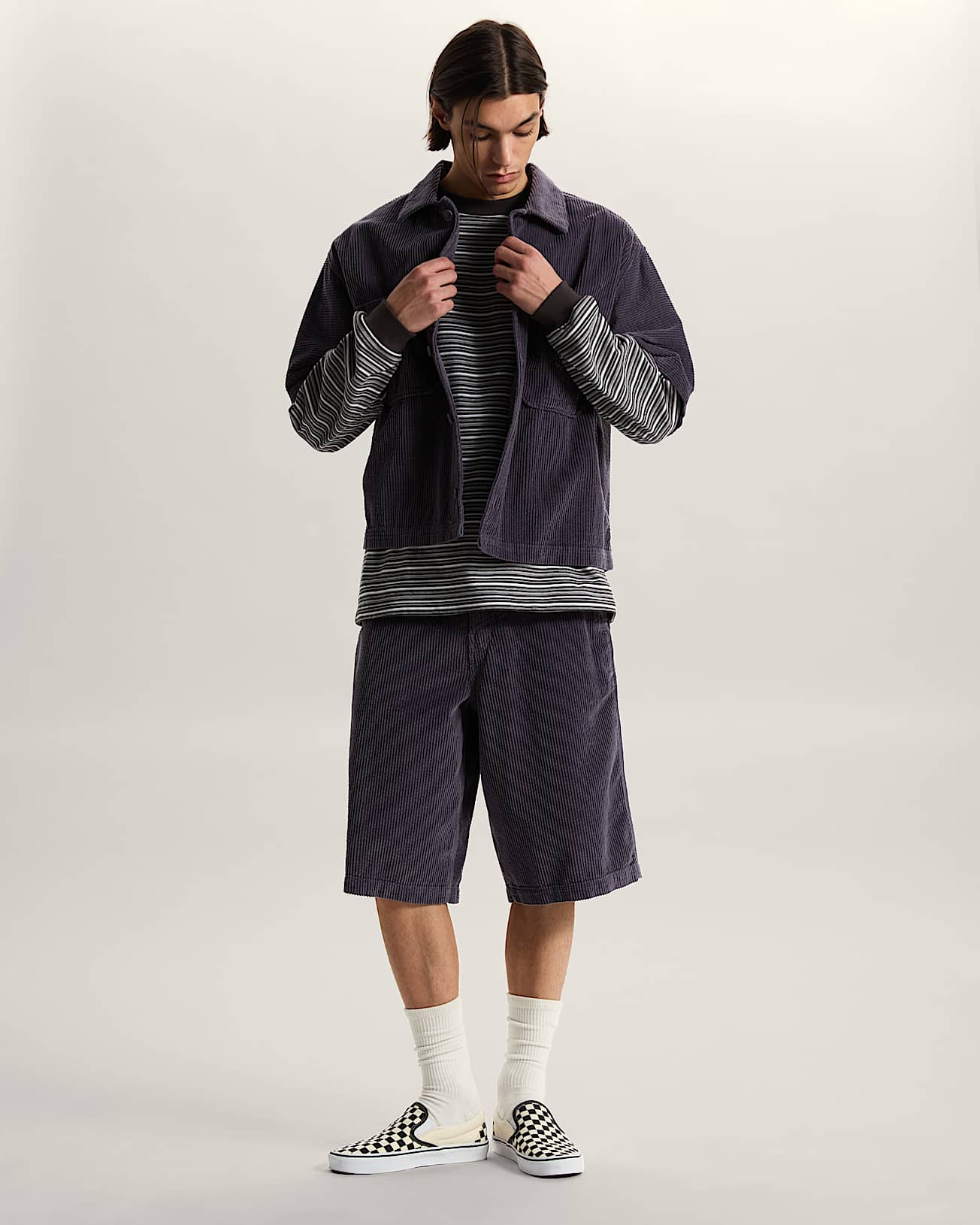 Cord Button Up Steel Shadow VANS Grey ALT4