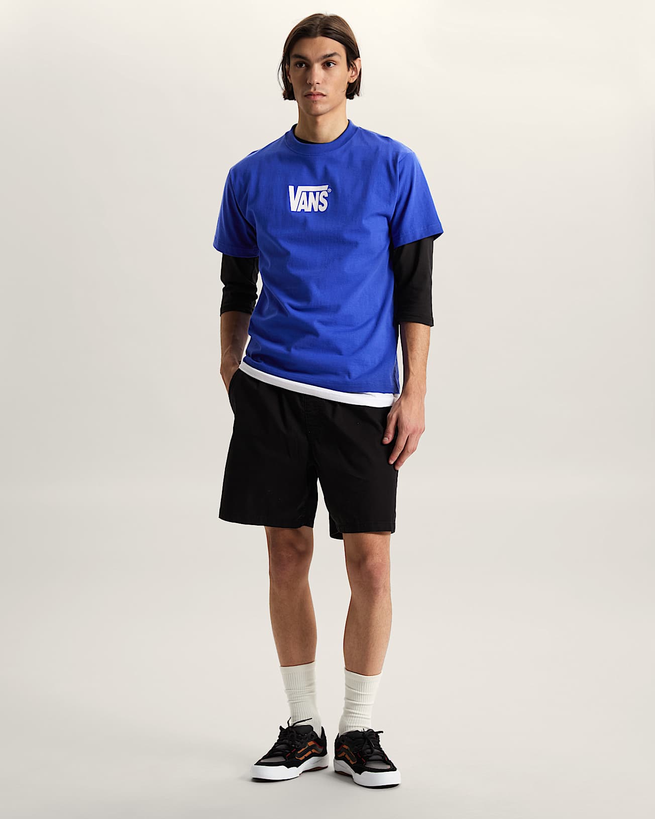 Stretch Logo TShirt VANS Blue ALT4