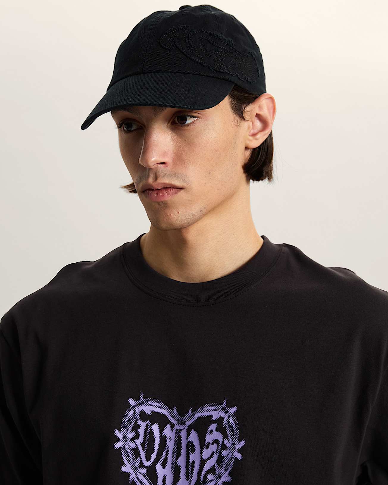 Gorra de jockey con visera curvada y detalle ondulado VANS Negro ALT3
