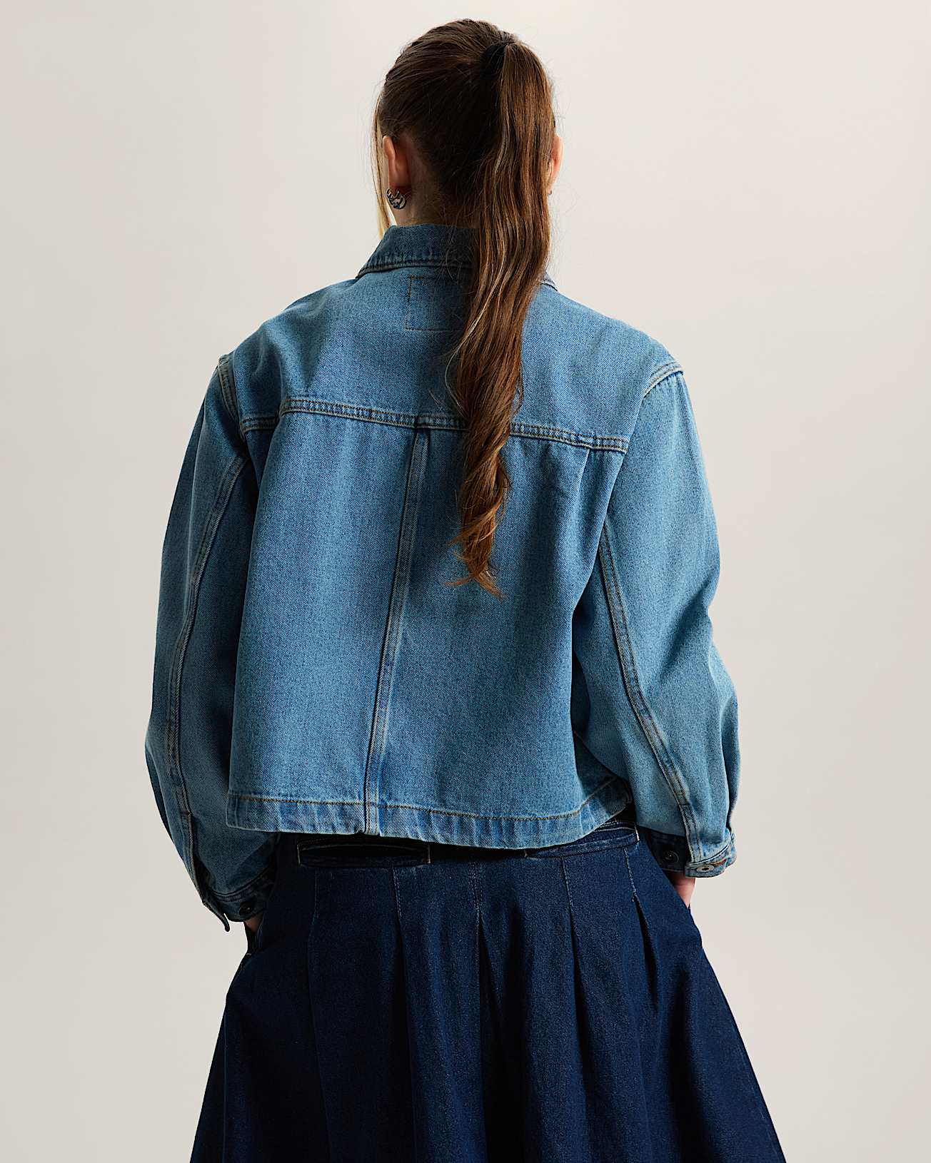 Emily Boxy Work Wear Jacket VANS Blue ALT3