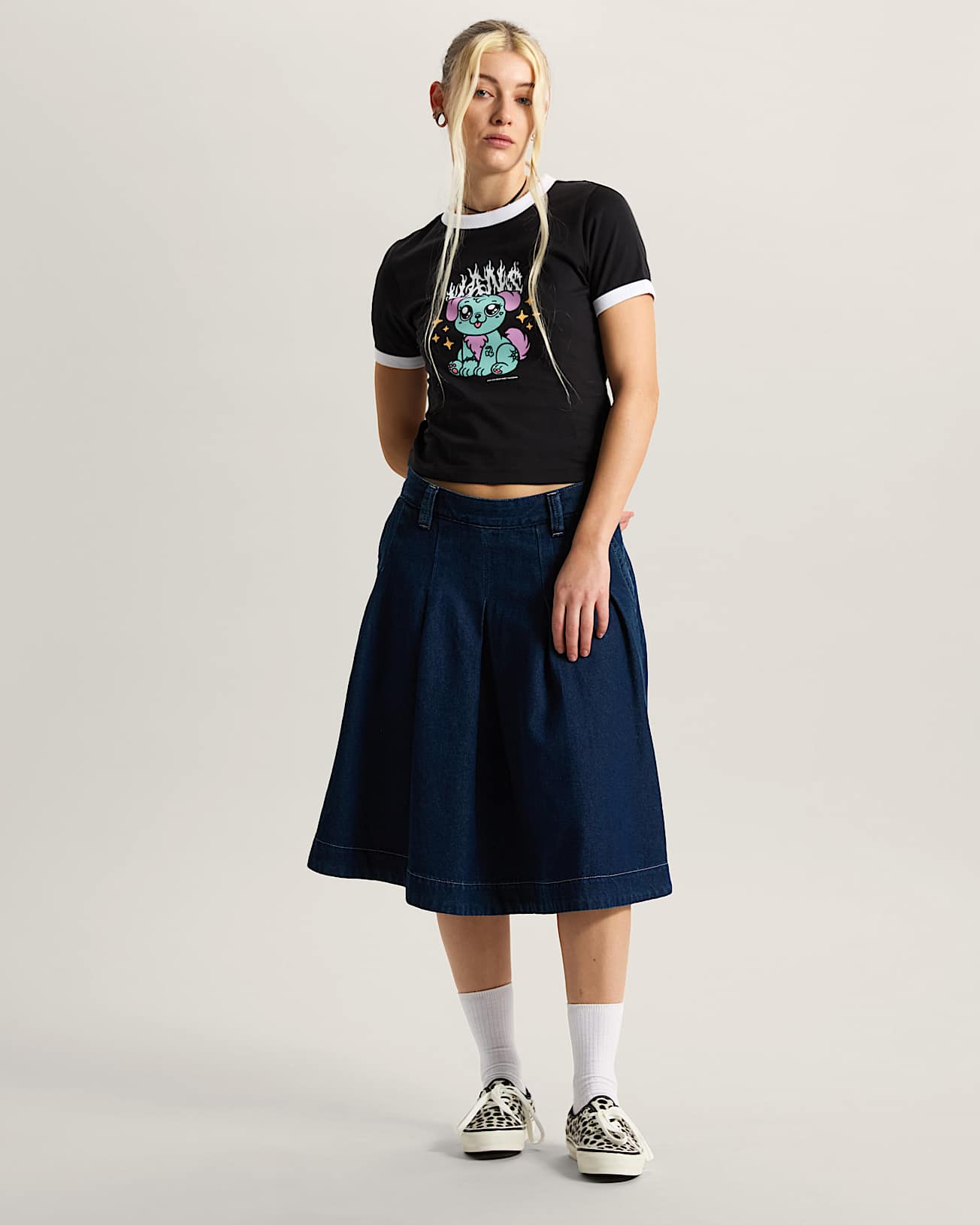 Puppy Ringer Tee VANS Zwart ALT4