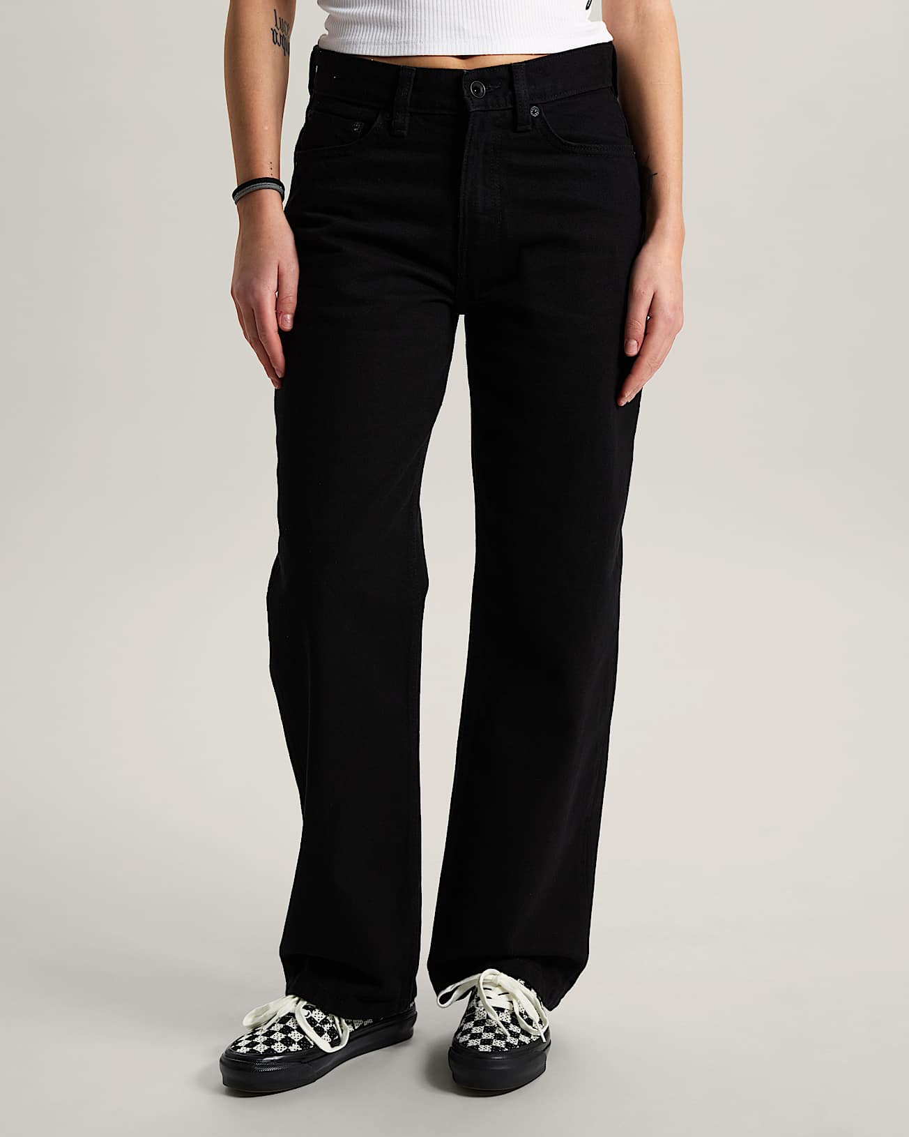 Check5 Hose mit geradem Bein und mittlerer Leibhhe VANS Schwarz ALT2