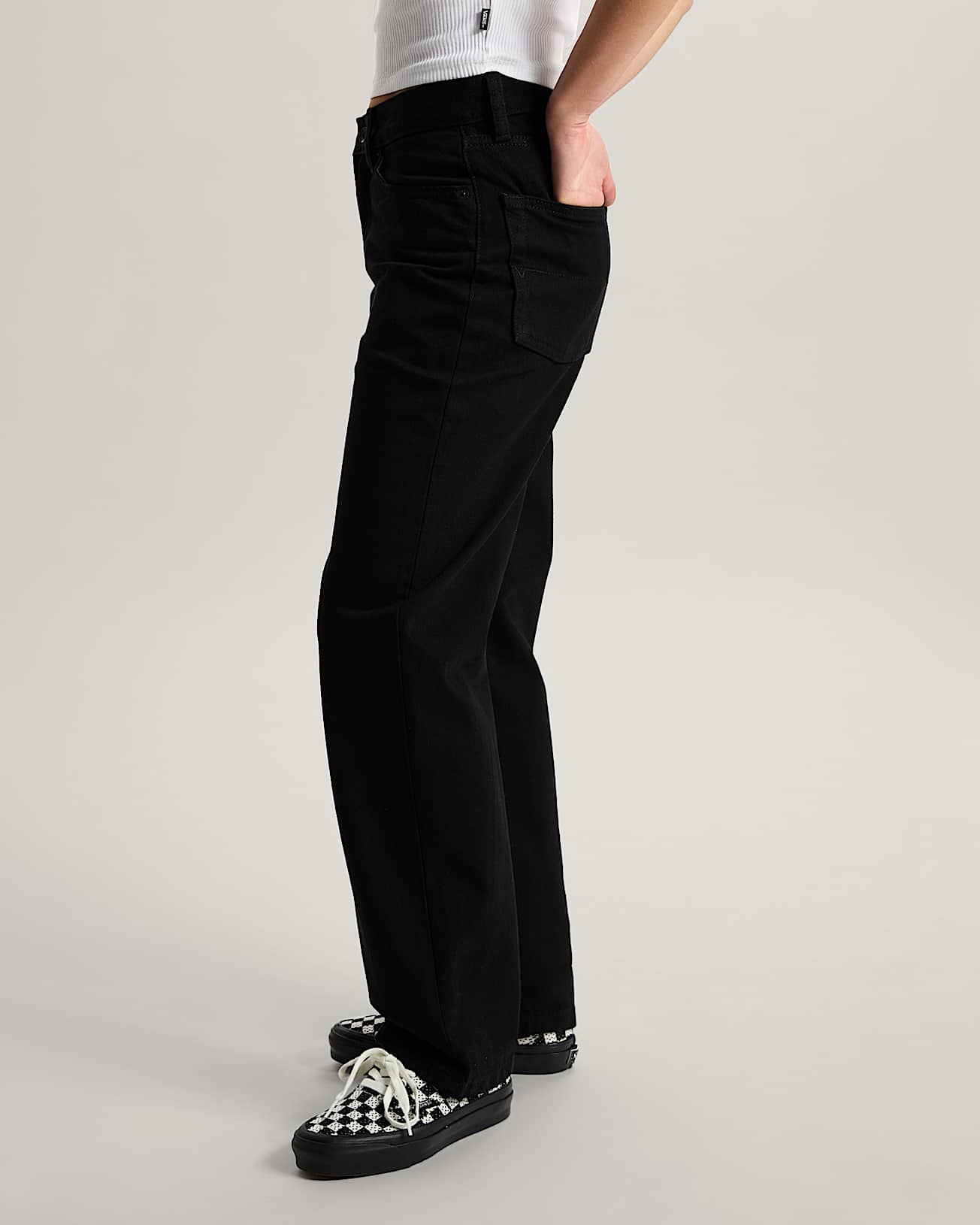 Check 5 Mid Rise Straight Black VANS Black ALT3