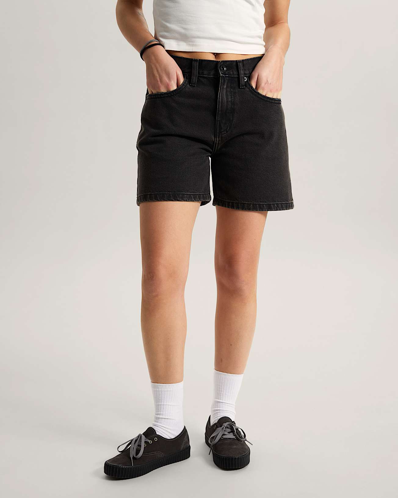 Check5 Shorts mit mittlerer Leibhhe VANS Schwarz ALT2