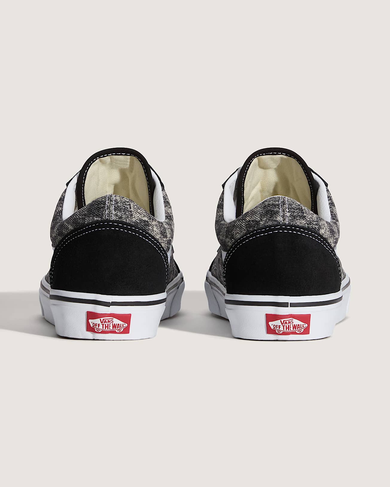 Old Skool Denim Checkerboard Schuhe VANS Schwarz ALT3