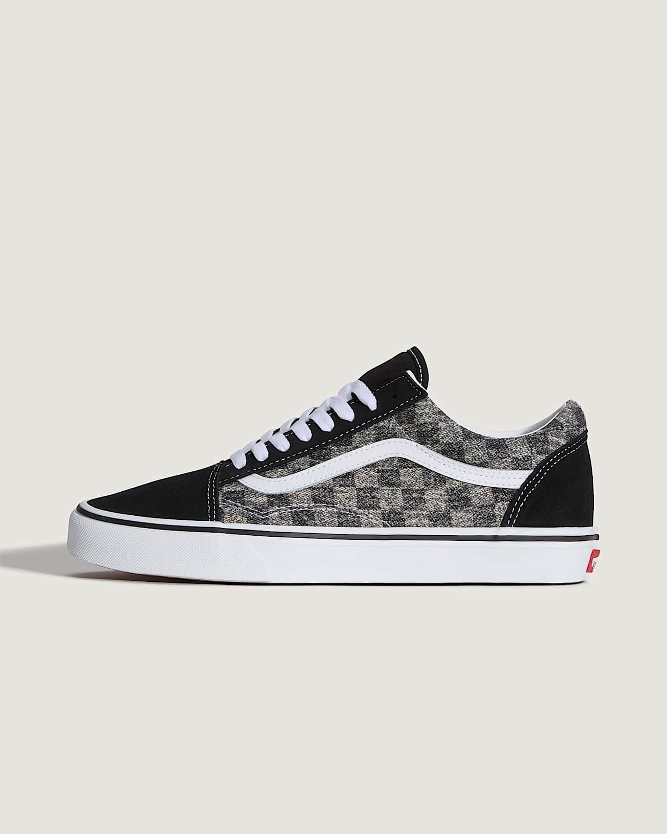 Old Skool Denim Checkerboard Schuhe VANS Schwarz HERO