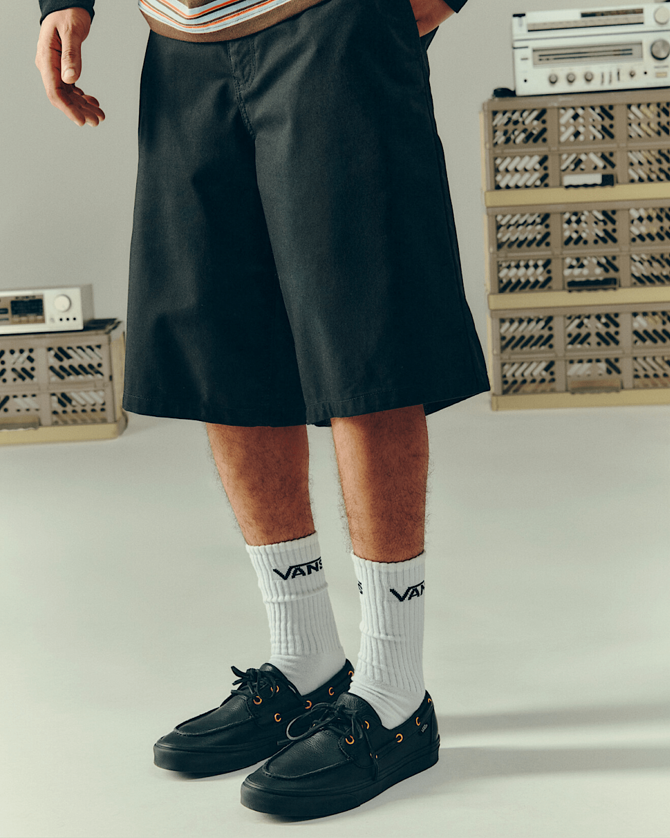 2Eyelet Boat Shoes VANS Black ALT1