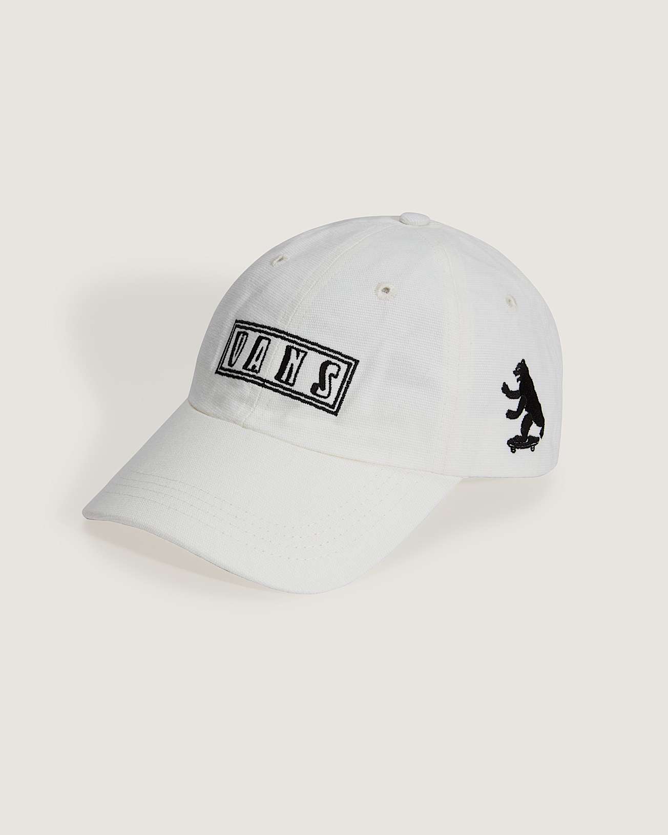 Berlin Half Box Curved Bill Jockey Hat VANS White HERO