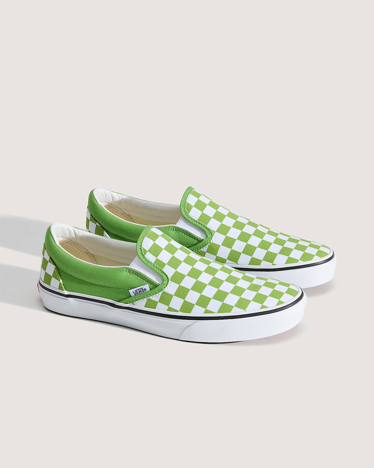 Classic SlipOn Checkerboard Schuhe VANS Grn ALT2
