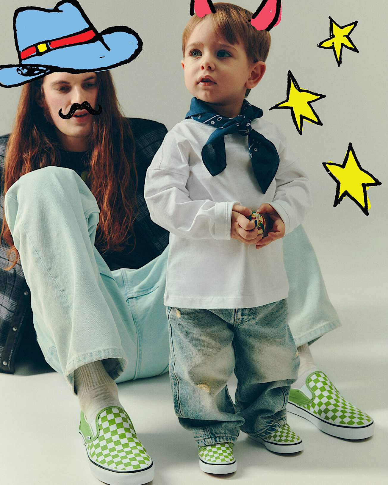 Buty dla dzieci Classic SlipOn V Checkerboard 14 lata VANS Zielony ALT1