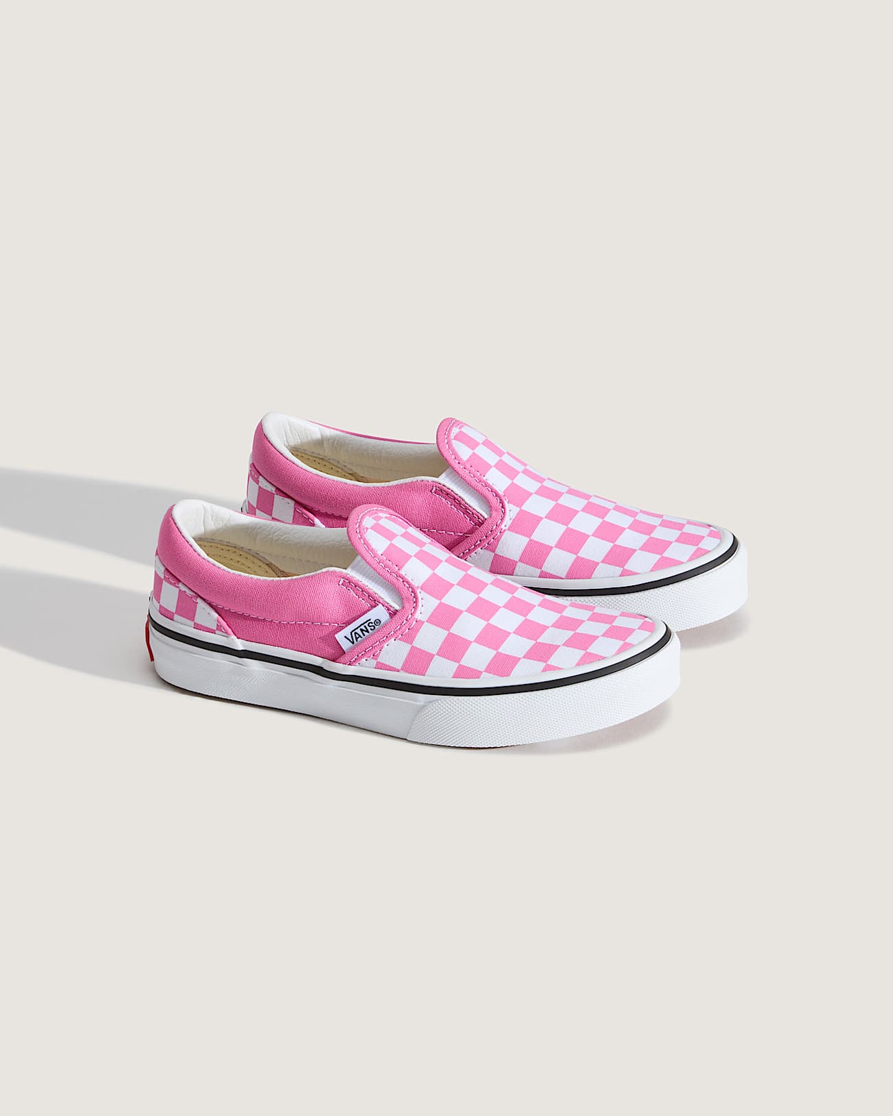 Kids Classic SlipOn Checkerboard Shoes 48 Years VANS Pink ALT2