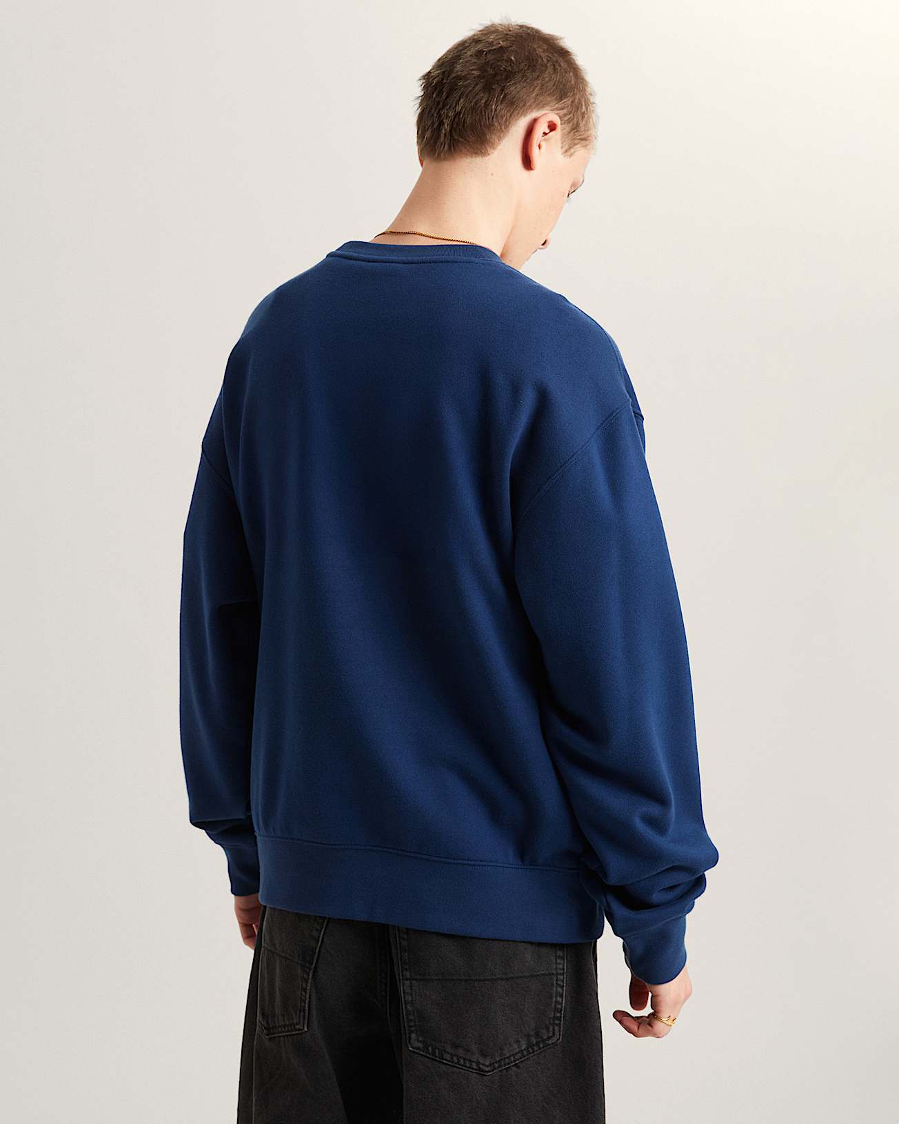 StretchSweatshirt mit Rundhalsausschnitt und Logo VANS Blau ALT3