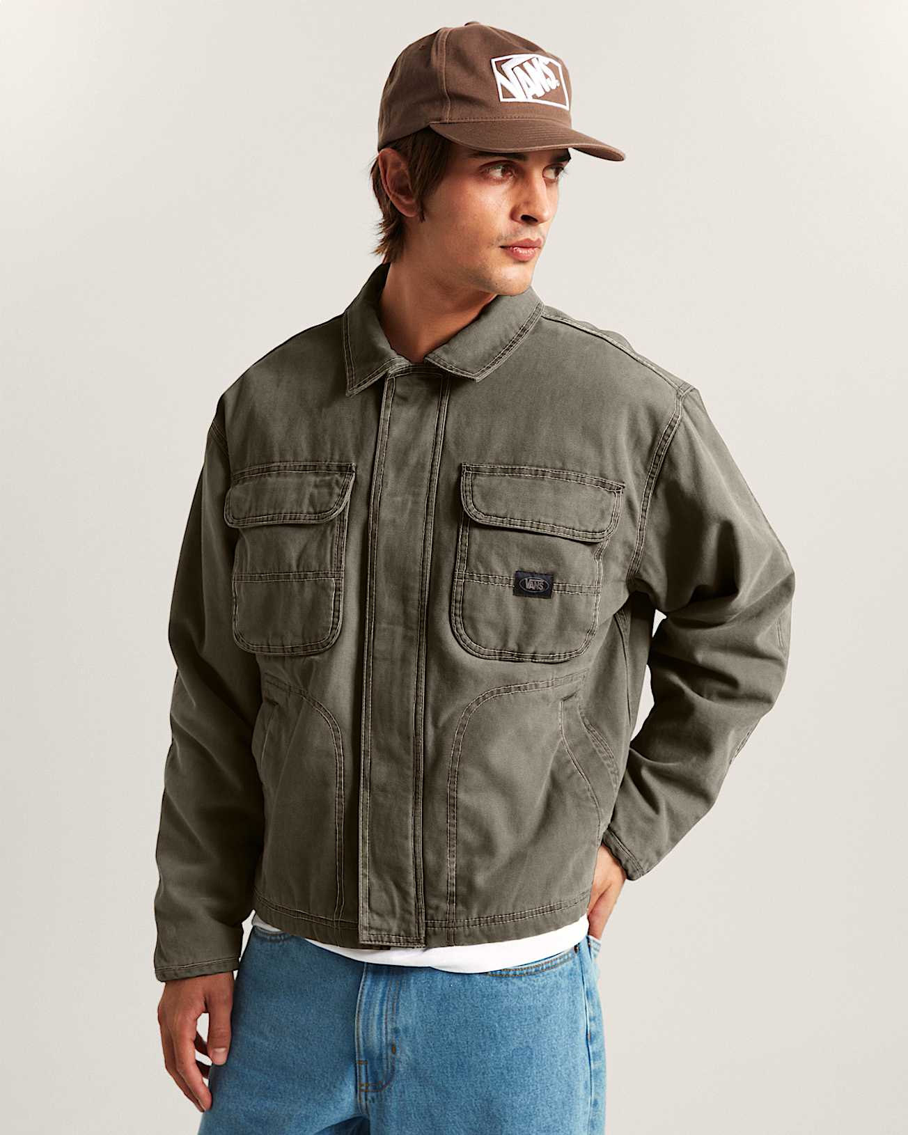 Umber Pigment CanvasJacke VANS Beige ALT2