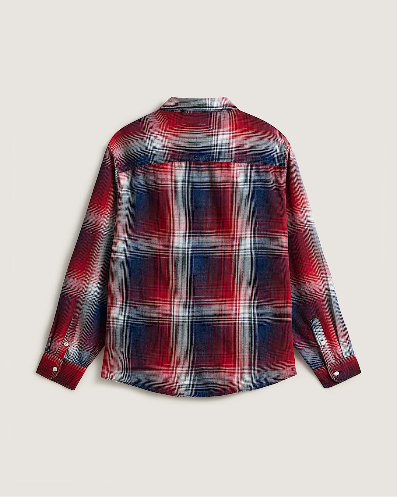 Indigo Plaid LS Woven Racing Red VANS Red ALT1
