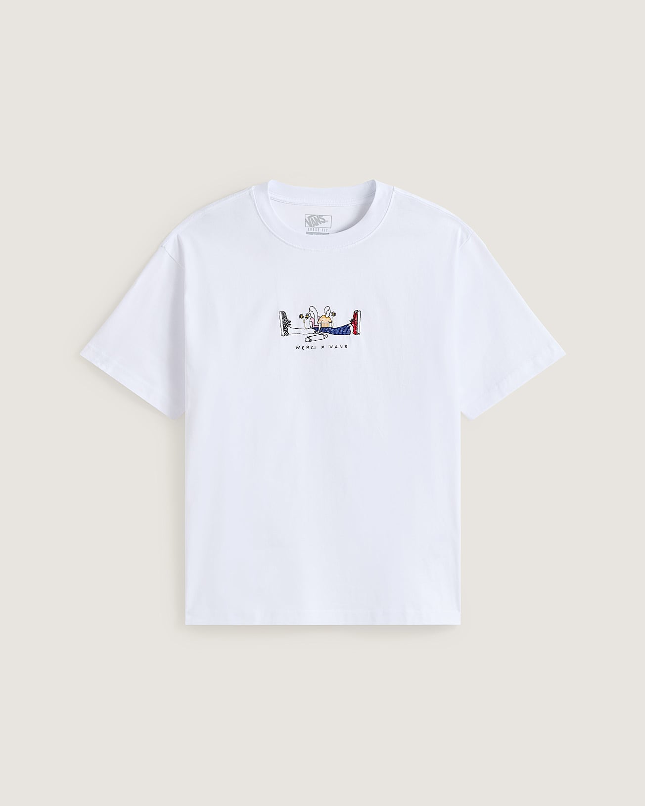 Llgance est dsordre 01 Tshirt Merci x Vans VANS Blanc HERO