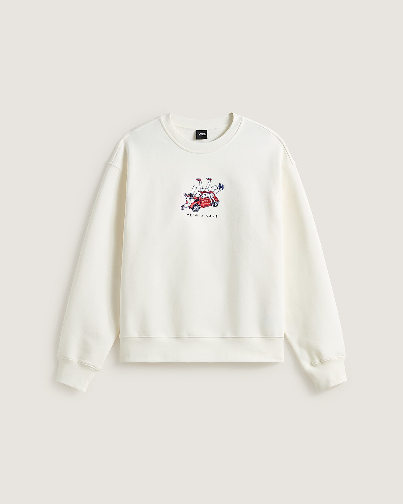 Je Ne Vais Pas Bien Crewneck Merci x Vans VANS Blanc HERO