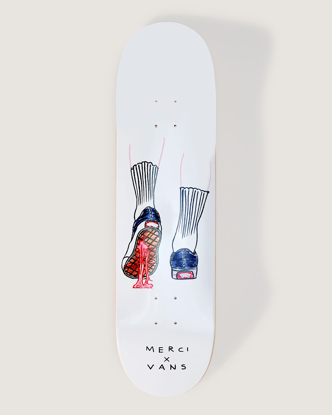 Planche de Skate lgance Merci x Vans VANS Blanc HERO