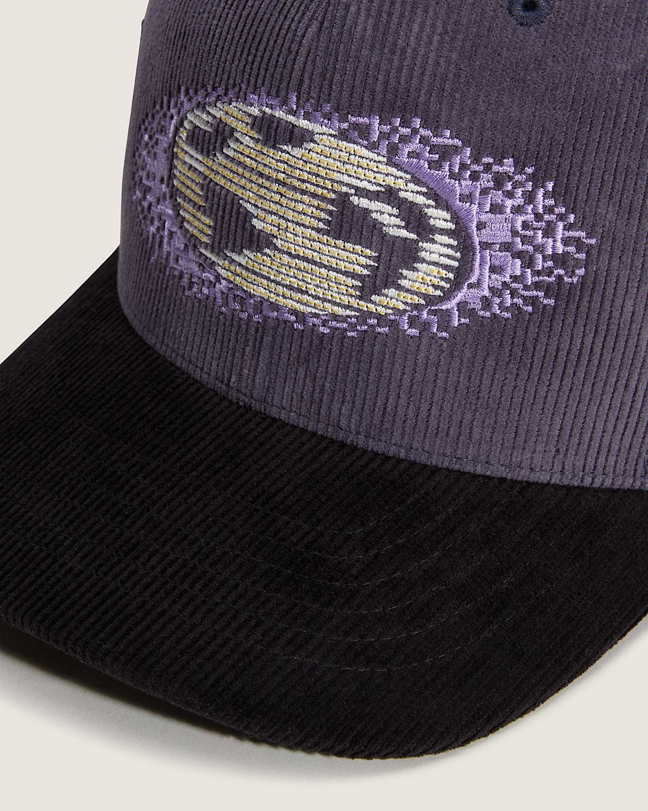 Premium Pixel Globe Snapback Hat Steel Shadow VANS Grau ALT2