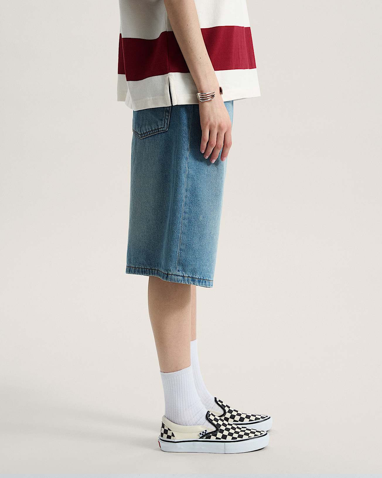 Short Cinched Check5 Baggy VANS Bleu ALT4