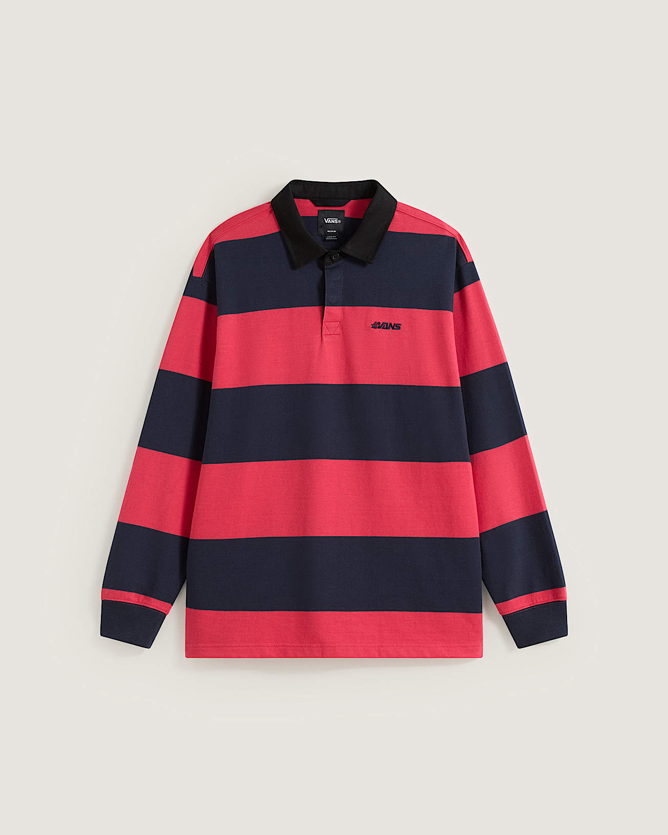 Ward Stripe Rugby Knit Polo VANS Rot HERO