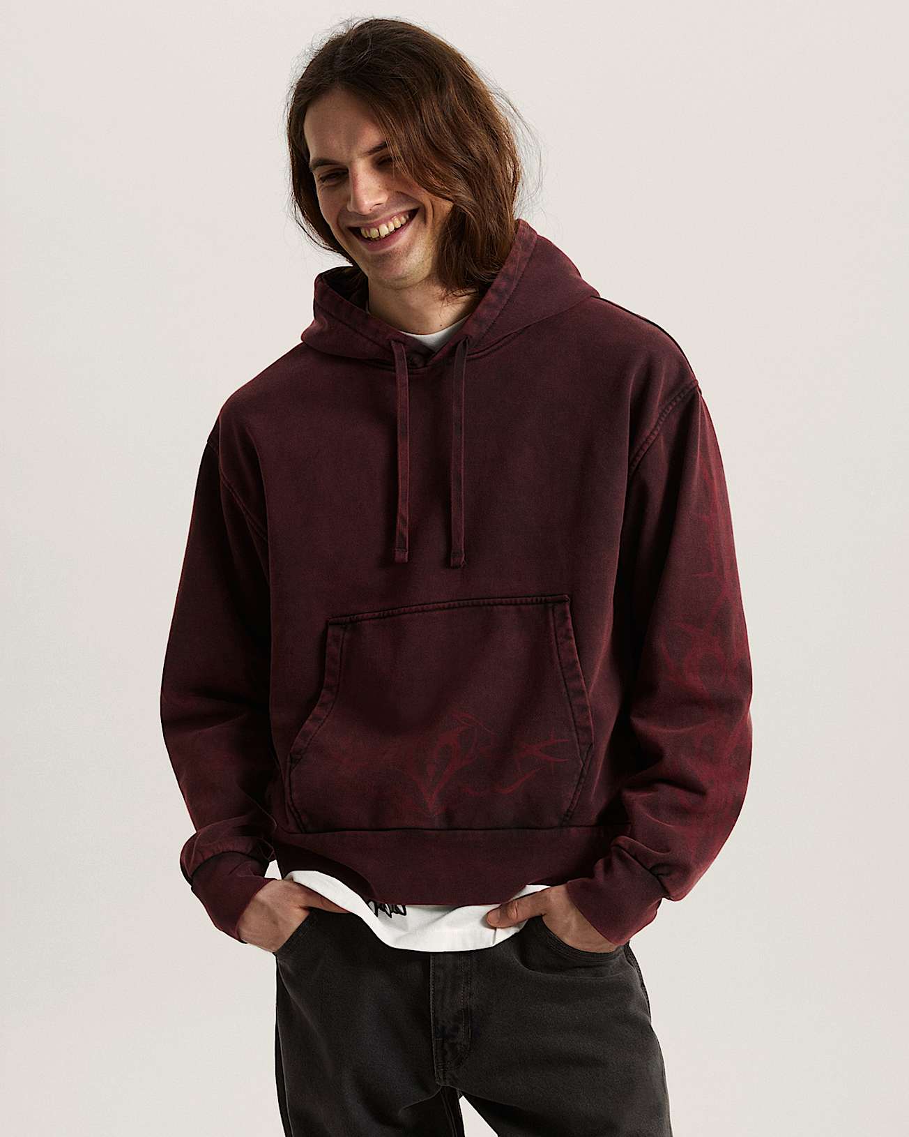 Dayana Tribal Flame Pullover Hoodie VANS Brown ALT2