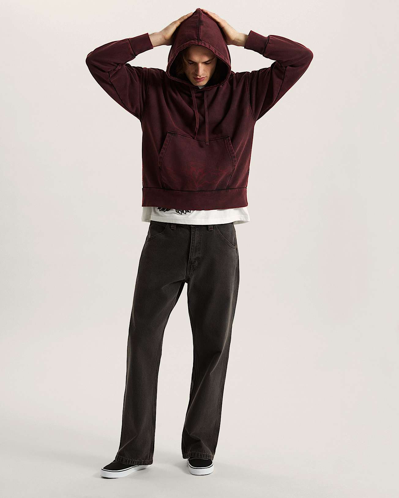 Dayana Tribal Flame Pullover Hoodie VANS Brown ALT6