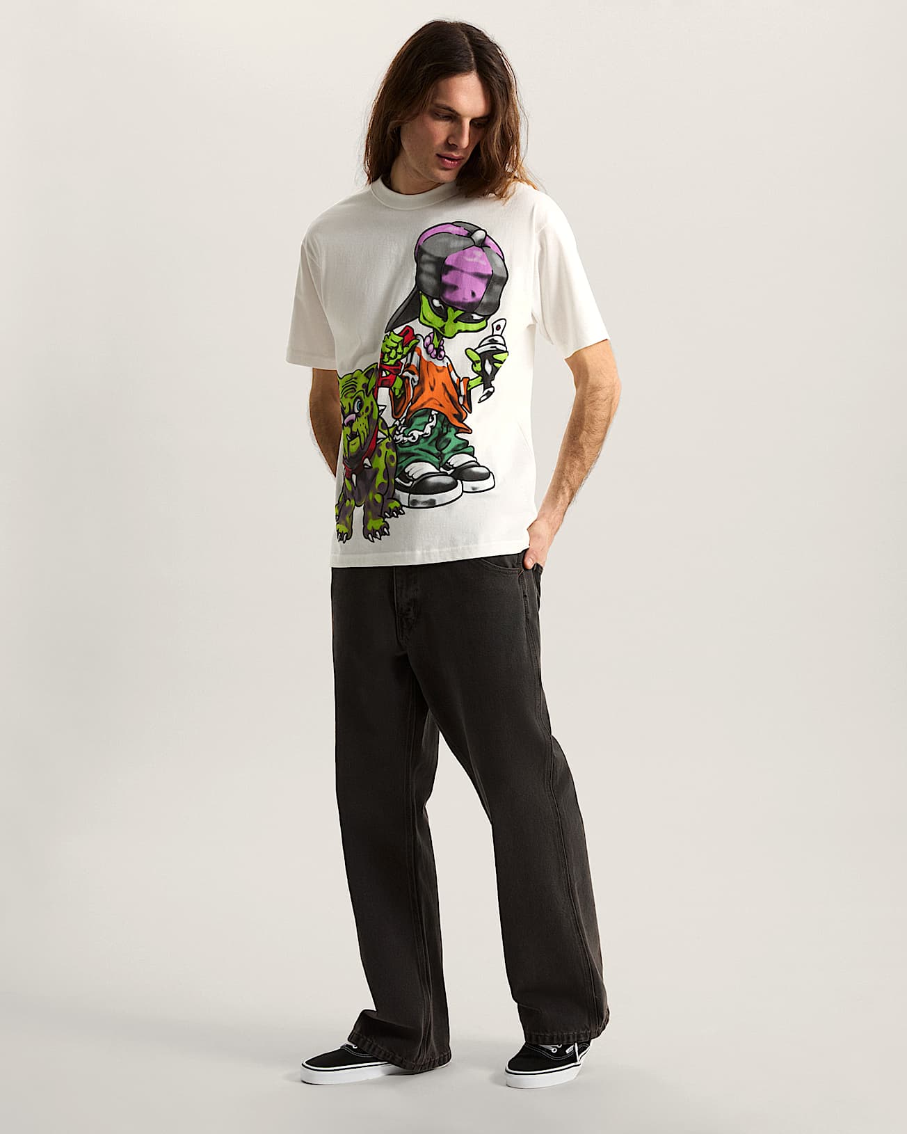 Tshirt Wreckpack Alien Dog VANS Blanc ALT4